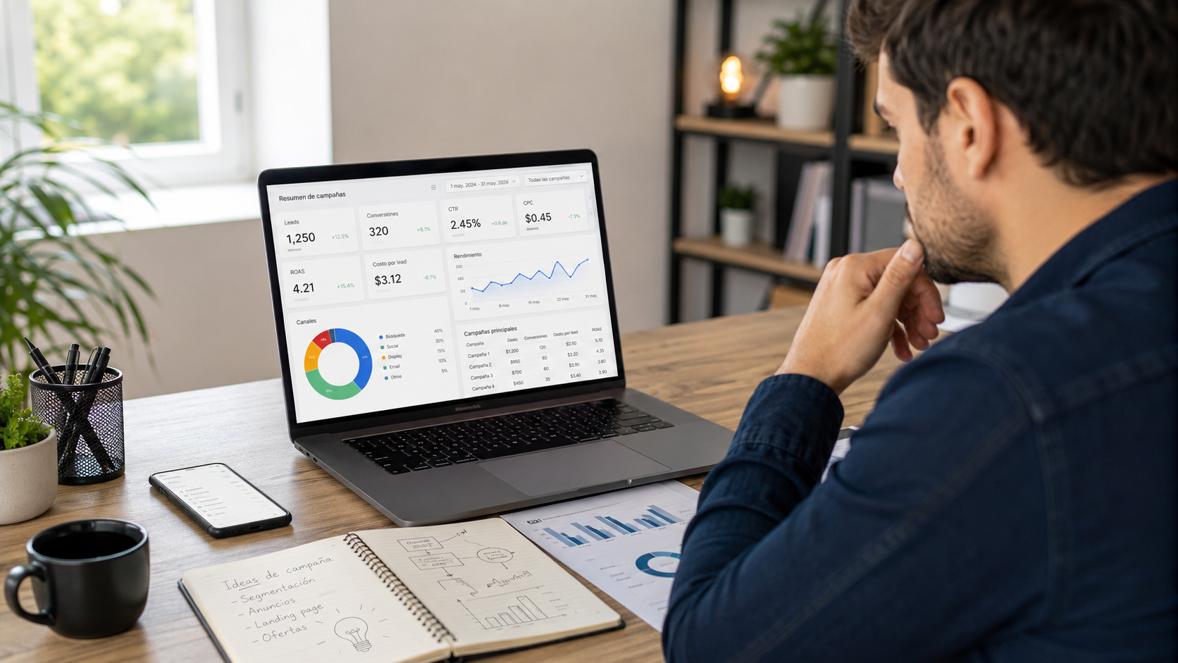 Reporte de rendimiento de campañas digitales